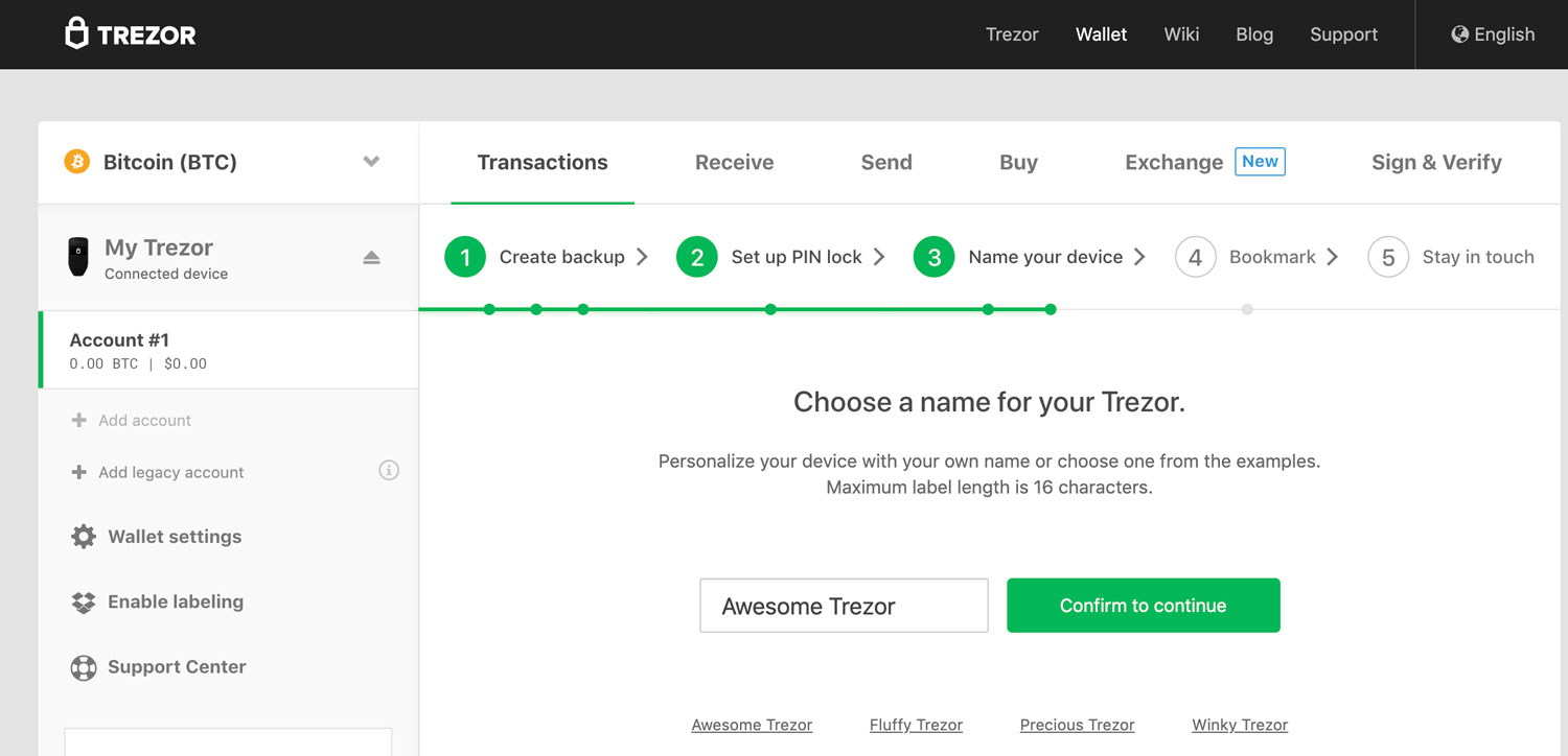 Trezor Name