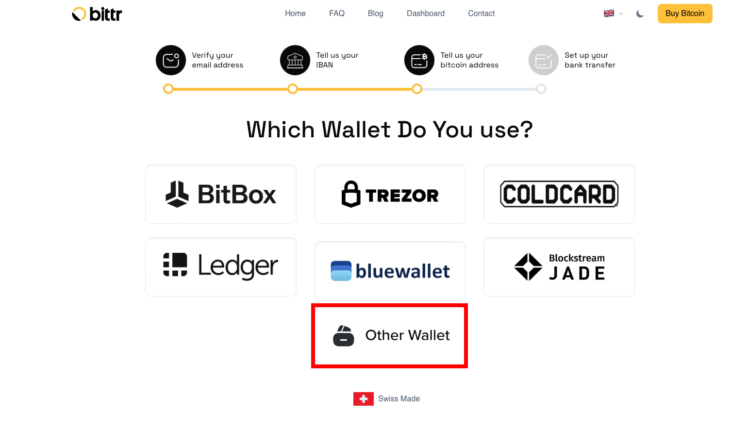 Select “Other Wallet”