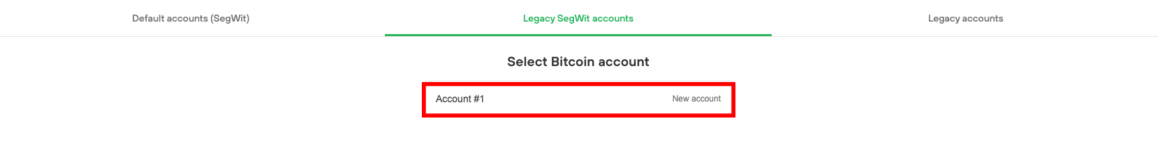 Select your account